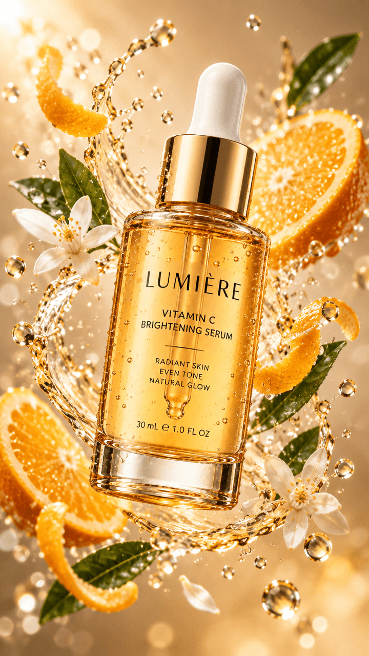 Citrus Serum Splash Campaign, a real GPT Image 2.5 · Sunburst result
