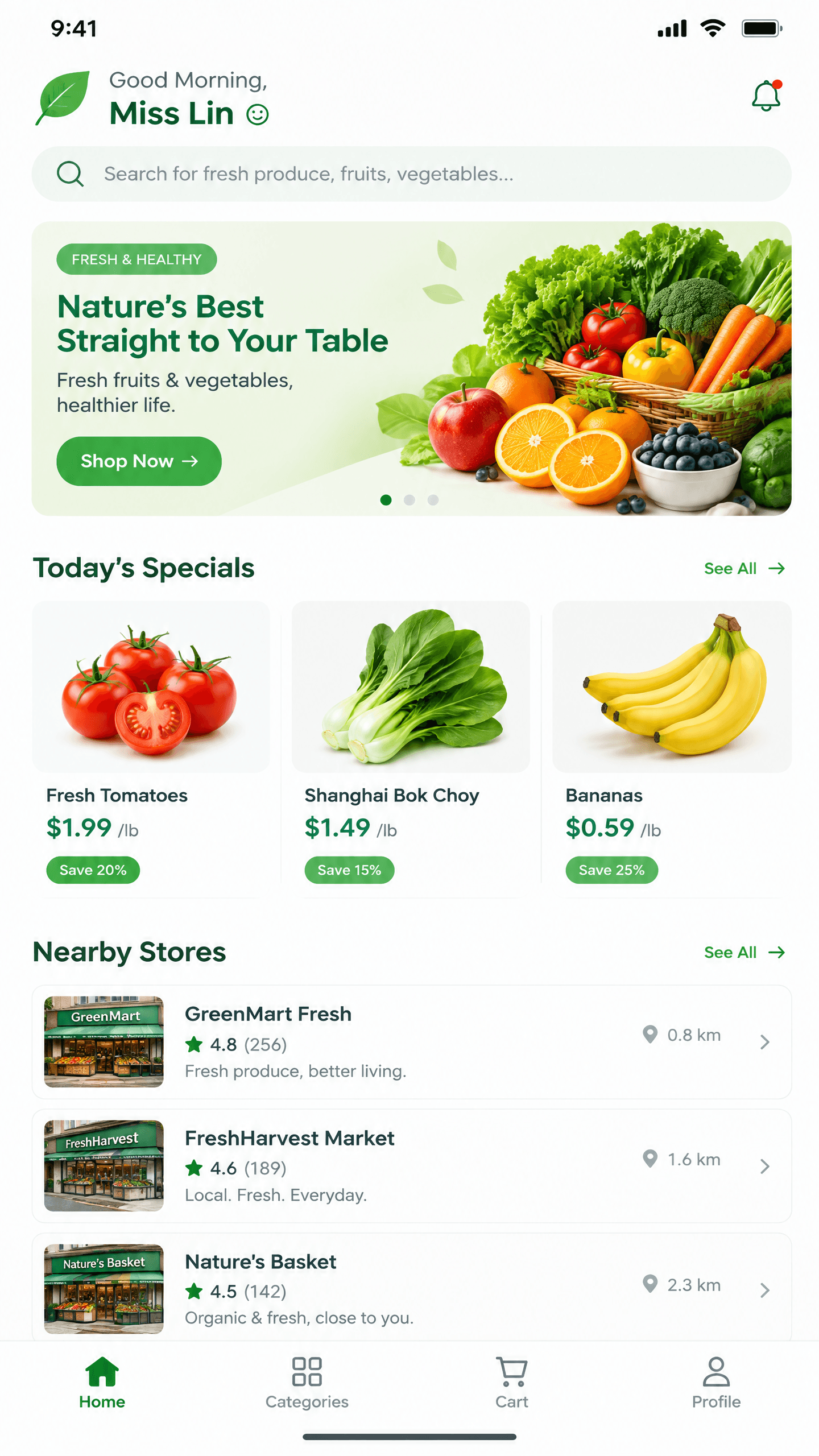 Fresh-Food Mobile Storefront UI, a real GPT Image 2.5 · Flare result