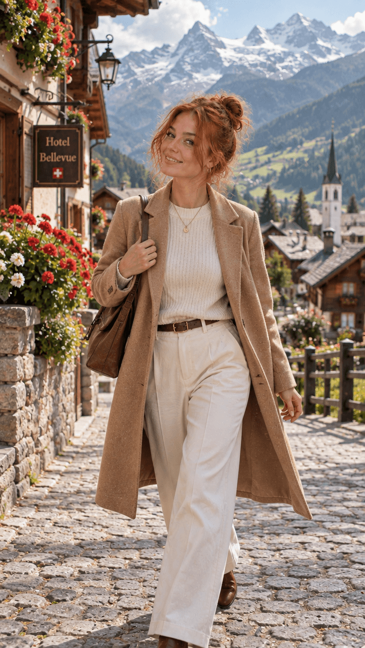 Swiss Alpine Village Walk, a real GPT Image 2.5 · Sunburst result